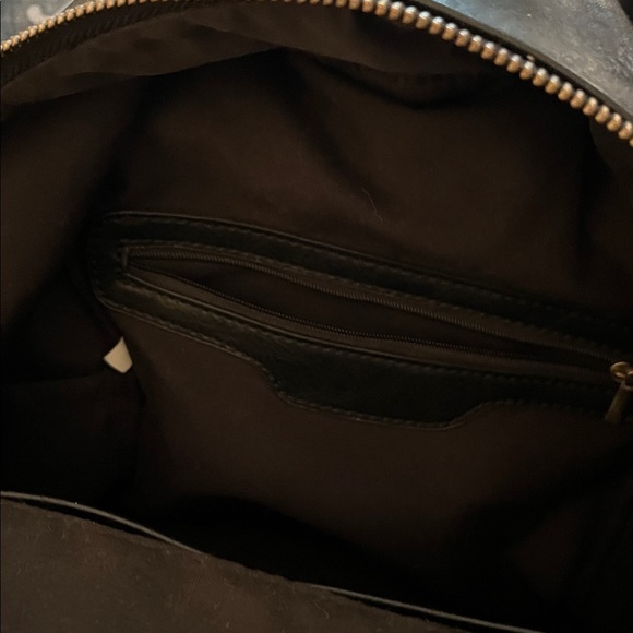 Black Backpack EUC Vegan Lessons Gold Hardware - Picture 2 of 8